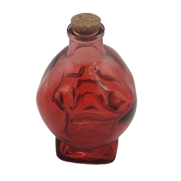 Skull Skeleton Head Red Potion Decanter with Cork Stopper - Picture 3 of 7